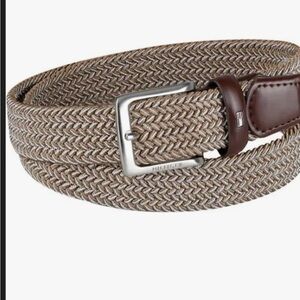 NWOT- Tommy Hilfiger Men's Casual Stretch Tan Woven Braided Belt. Size S